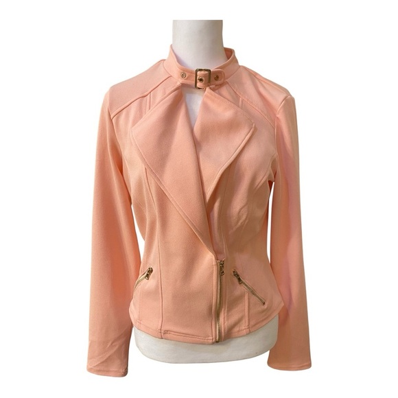Windsor Light Coral Blazer with Zippered Pockets - Picture 1 of 5